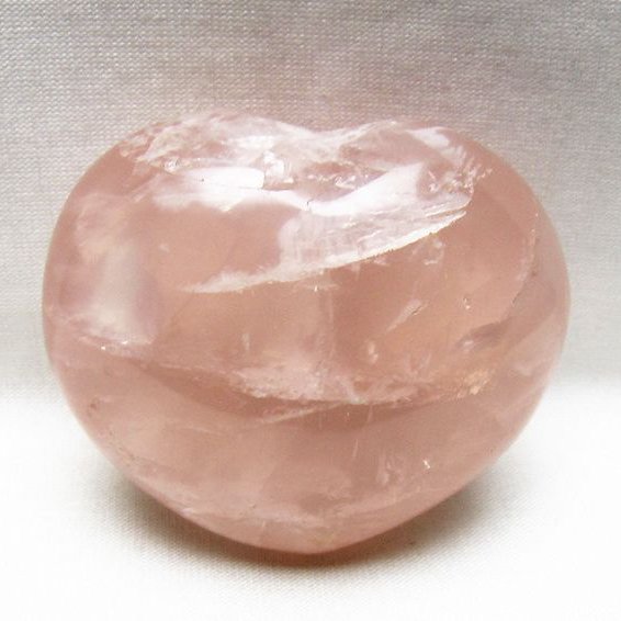 ローズクォーツハート 置物 [t225-8848]