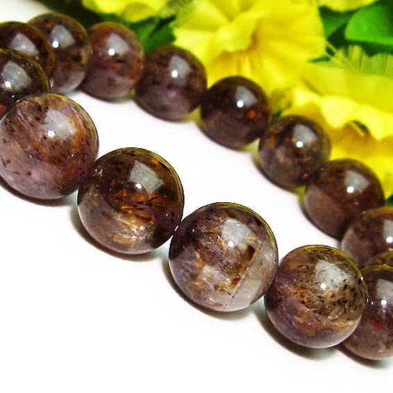 カコクセナイト インクォーツ ブレスレット 14mm [T226-501]