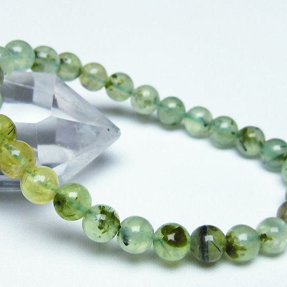 ルチル入り プレナイト ブレスレット 7mm [T228-3082]