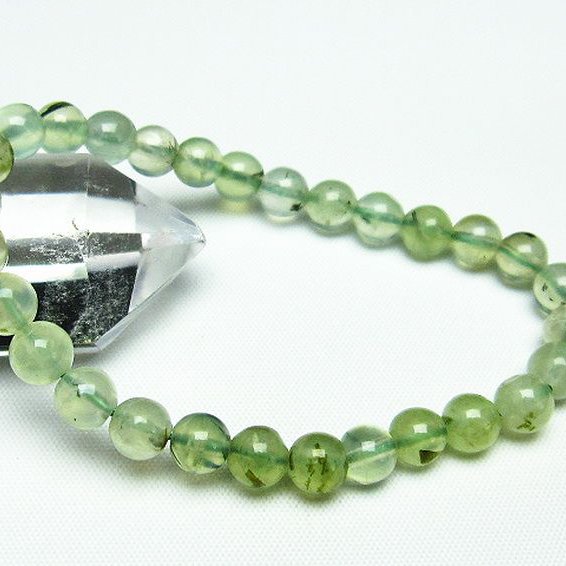 ルチル入り プレナイト ブレスレット 7mm [T228-3675]