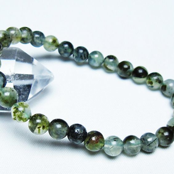 ルチル入り プレナイト ブレスレット 7mm [T228-4344]