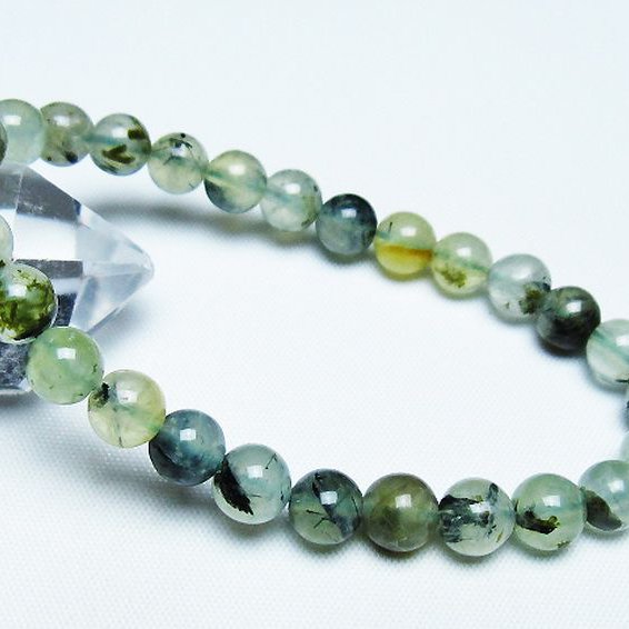 ルチル入り プレナイト ブレスレット 7mm [T228-4399]