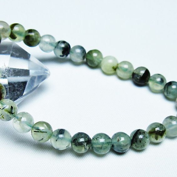 ルチル入り プレナイト ブレスレット 7mm [T228-4426]