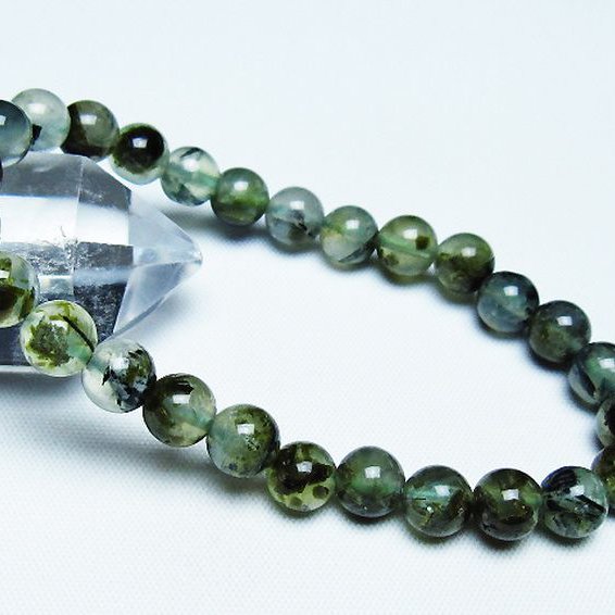 ルチル入り プレナイト ブレスレット 7mm [T228-4435]