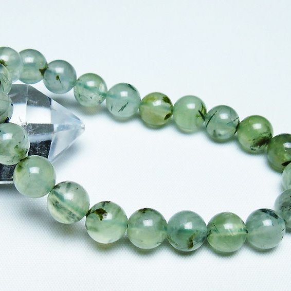 ルチル入り プレナイト ブレスレット 9mm [T228-4470]