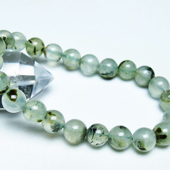 ルチル入り プレナイト ブレスレット 9mm [T228-4484]