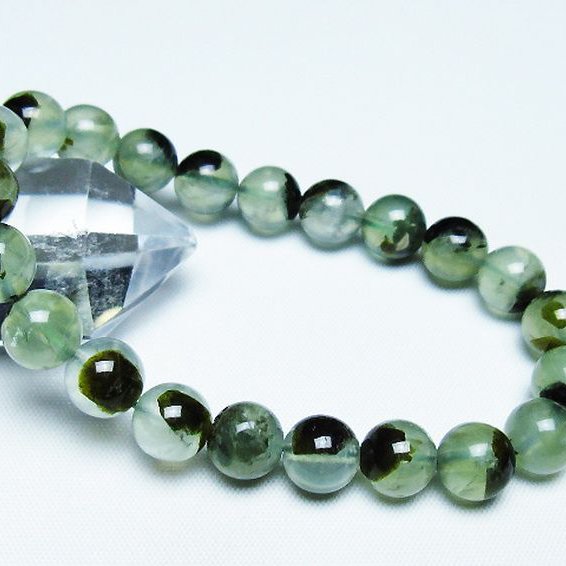 ルチル入り プレナイト ブレスレット 9mm [t228-4493]