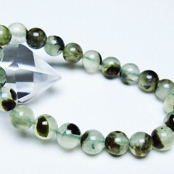 ルチル入り プレナイト ブレスレット 8mm [t228-4518]