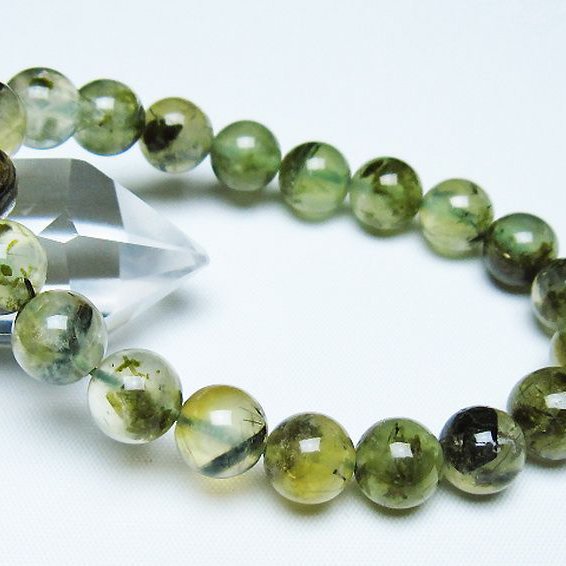 ルチル入り プレナイト ブレスレット 10mm [t228-4532]