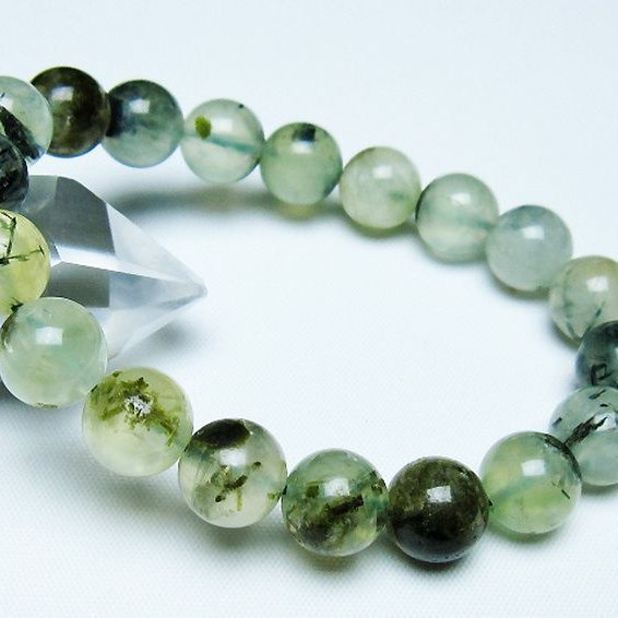 ルチル入り プレナイト ブレスレット 11mm [t228-4557]