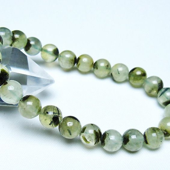 ルチル入り プレナイト ブレスレット 8mm [t228-4564]