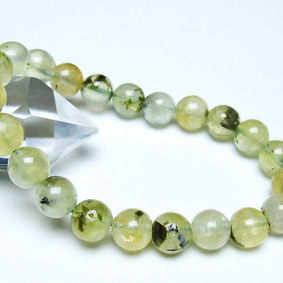 ルチル入り プレナイト ブレスレット 9mm [t228-4583]