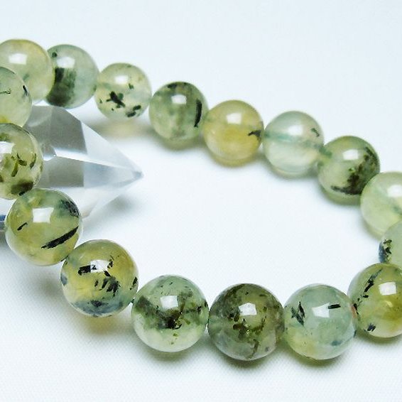 ルチル入り プレナイト ブレスレット 12mm [t228-4602]