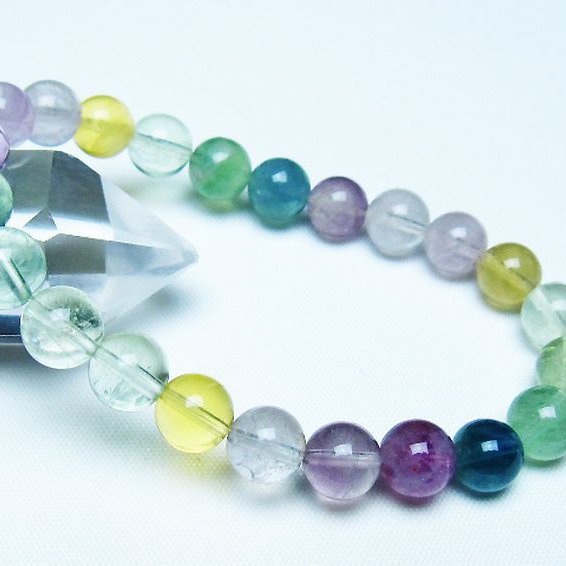 フローライト ブレスレット 8mm [t229-5488]