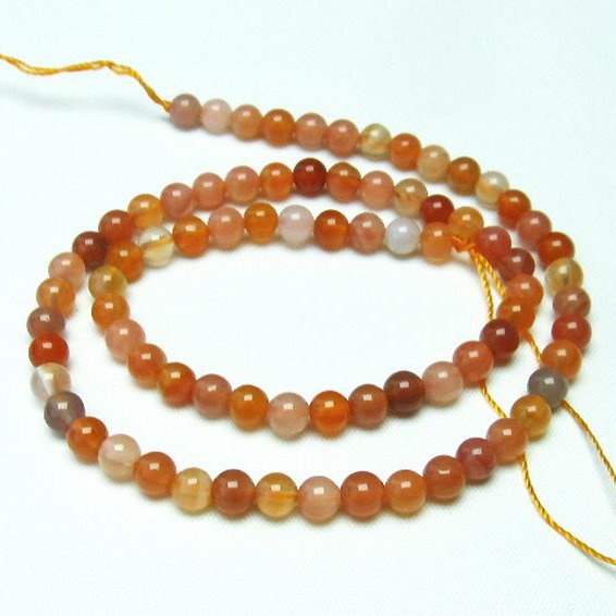 赤アゲート 一連  5mm [T232-1131]