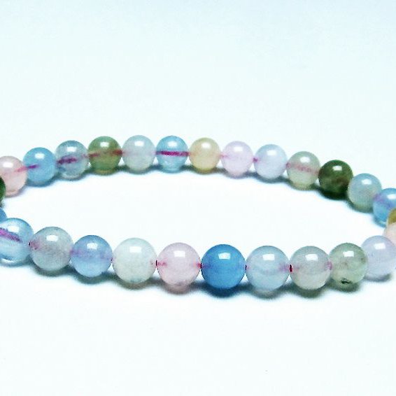 MIXベリル ブレスレット 緑柱石 6mm [T237-4044]