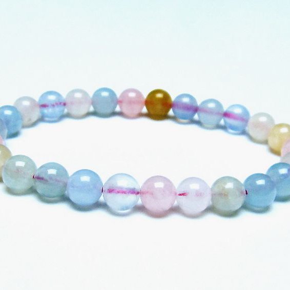 MIXベリル ブレスレット 緑柱石 7mm [T237-4057]