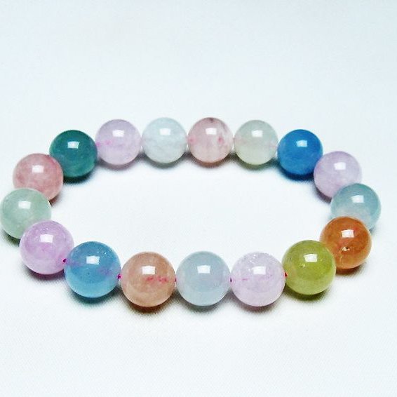 MIXベリル ブレスレット 緑柱石 12mm [T237-4132]