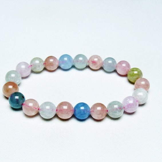 MIXベリル ブレスレット 緑柱石 9mm [T237-4144]