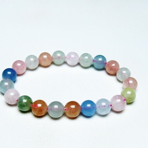 MIXベリル ブレスレット 緑柱石 9mm [T237-4247]