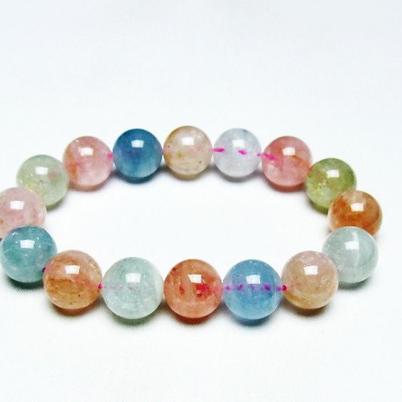 MIXベリル ブレスレット 緑柱石 13mm [T237-4257]