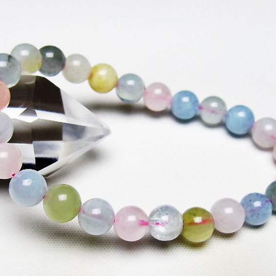 MIXベリル ブレスレット 緑柱石 7mm [T237-4437]