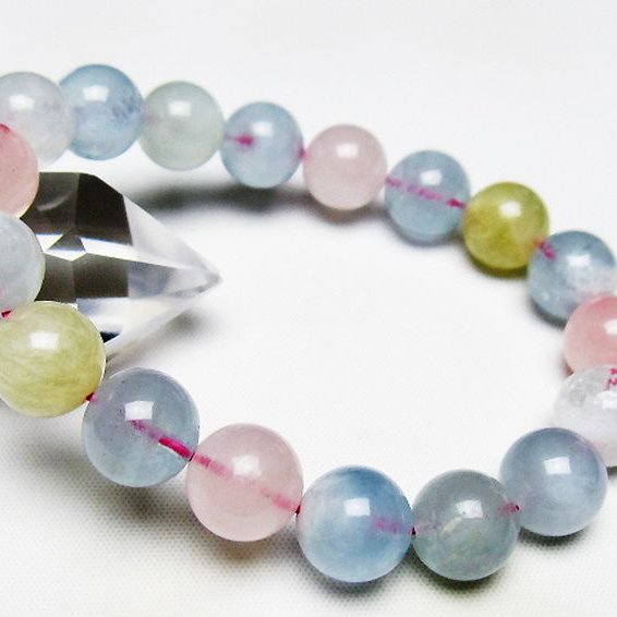 MIXベリル ブレスレット 緑柱石 12mm [T237-4473]