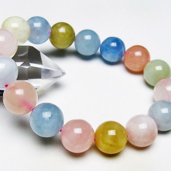 MIXベリル ブレスレット 緑柱石 13mm [T237-4477]