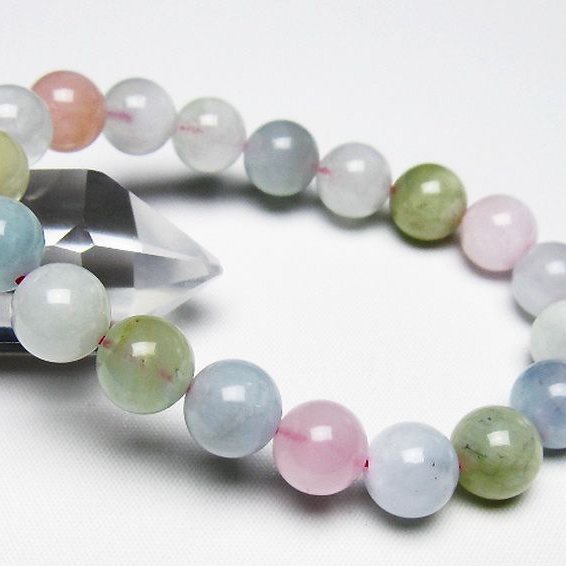 MIXベリル ブレスレット 緑柱石 10mm [t237-4526]