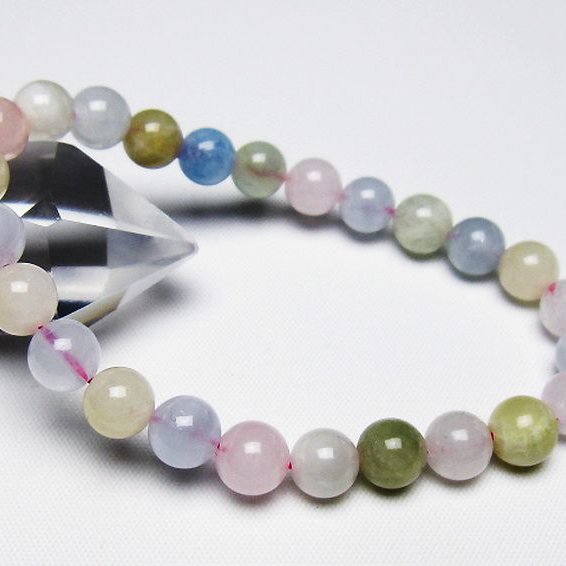 MIXベリル ブレスレット 緑柱石 7mm [T237-4534]