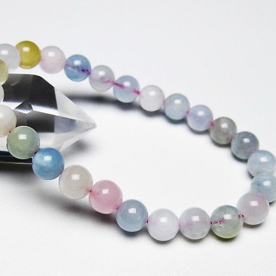 MIXベリル ブレスレット 緑柱石 7mm [T237-4536]