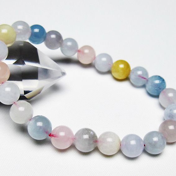 MIXベリル ブレスレット 緑柱石 8mm [t237-4537]