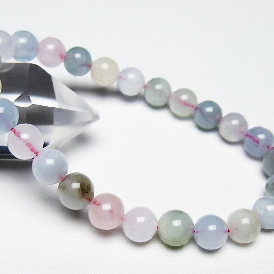 MIXベリル ブレスレット 緑柱石 8mm [T237-4601]