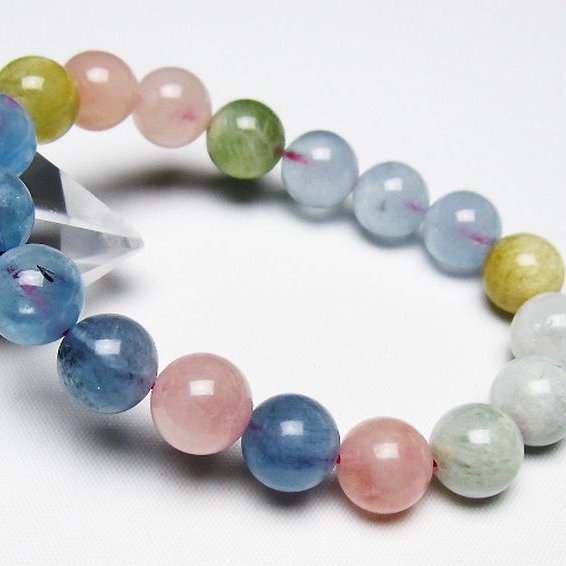 MIXベリル ブレスレット 緑柱石 11mm [t237-4614]