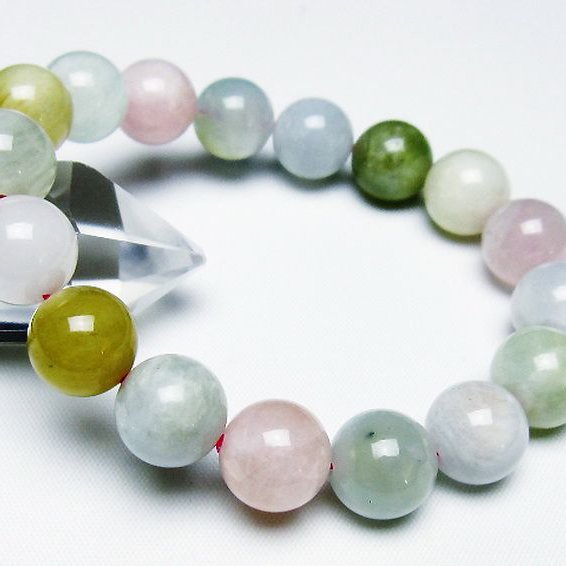 MIXベリル ブレスレット 緑柱石 12mm [t237-4634]