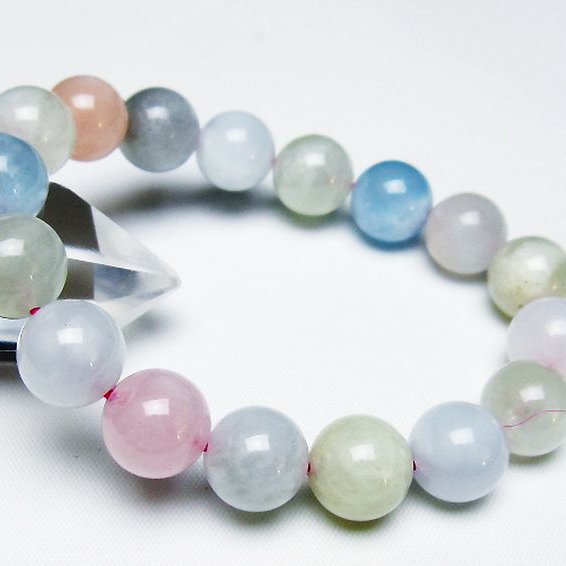 MIXベリル ブレスレット 緑柱石 12mm [t237-4668]