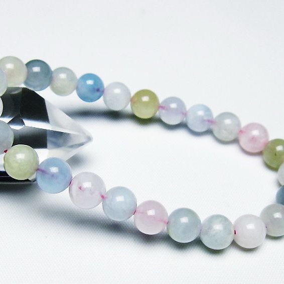 MIXベリル ブレスレット 緑柱石 8mm [t237-4728]