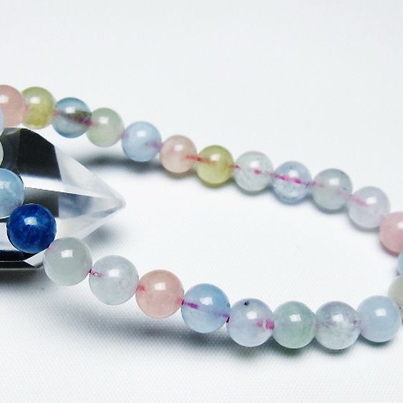 MIXベリル ブレスレット 緑柱石 7mm [t237-4743]