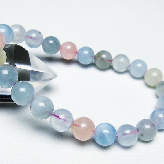 MIXベリル ブレスレット 緑柱石 8mm [t237-4756]