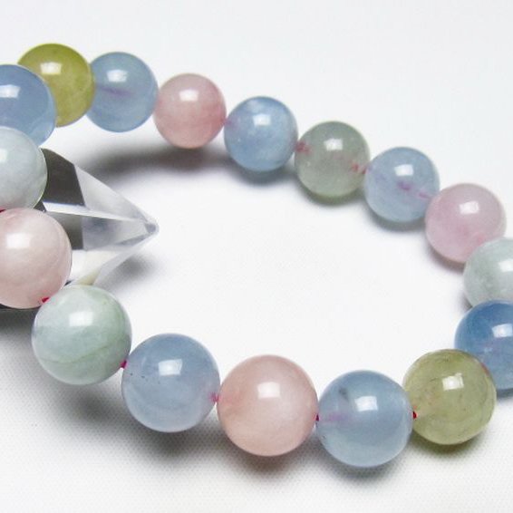 MIXベリル ブレスレット 緑柱石 12mm [t237-4876]