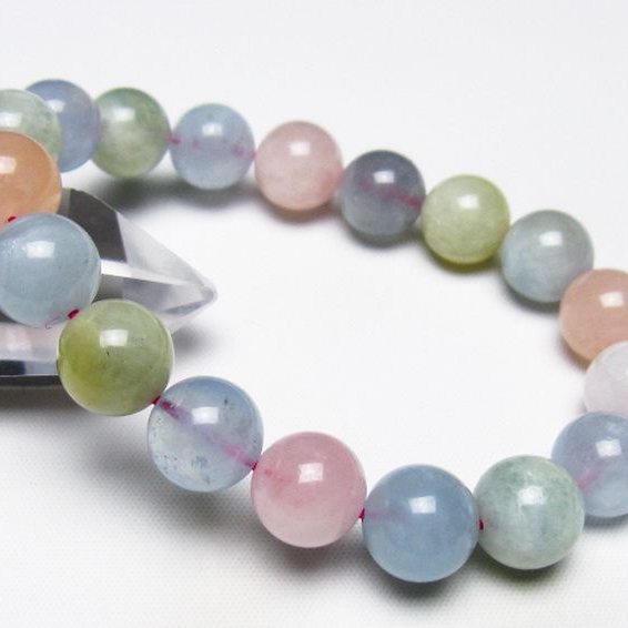 MIXベリル ブレスレット 緑柱石 12mm [t237-4879]