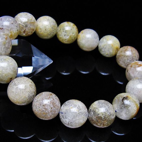 ホワイトガーデンファントムクォーツ ブレスレット 14mm [T239-3207]