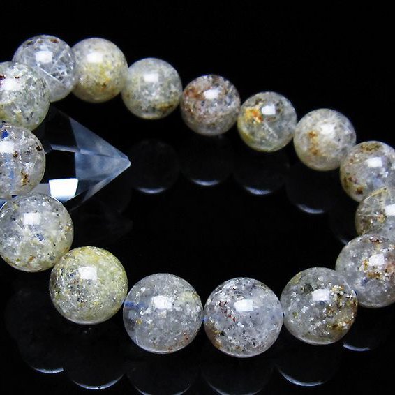 ホワイトガーデンファントムクォーツ ブレスレット 14mm [t239-3352]