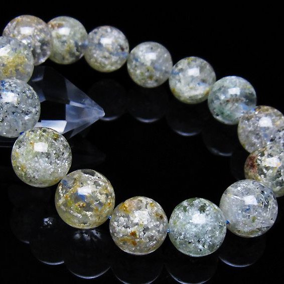 ホワイトガーデンファントムクォーツ ブレスレット 14mm [T239-3413]