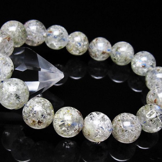 ホワイトガーデンファントムクォーツ ブレスレット 12mm [t239-3530]