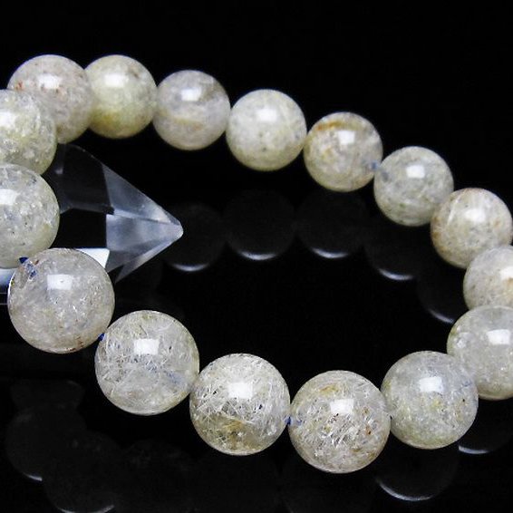 ホワイトガーデンファントムクォーツ ブレスレット 13mm [t239-3553]