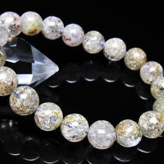 ホワイトガーデンファントムクォーツ ブレスレット 10mm [t239-3559]