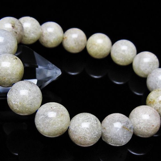 ホワイトガーデンファントムクォーツ ブレスレット 13mm [t239-3604]