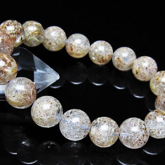 ホワイトガーデンファントムクォーツ ブレスレット 12mm [t239-3607]