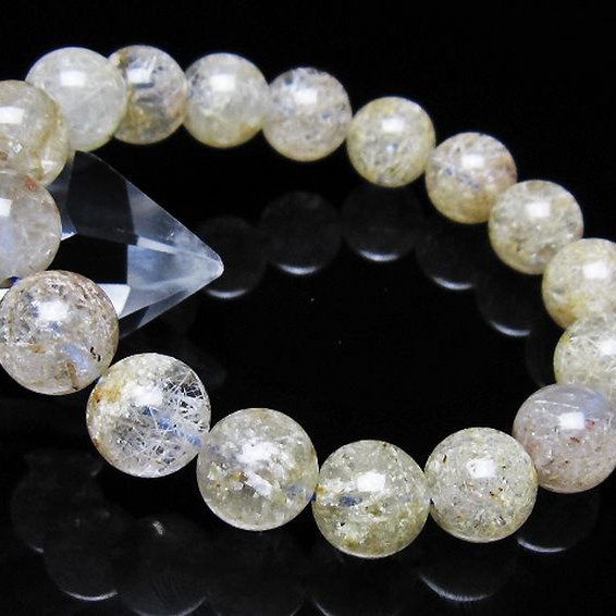 ホワイトガーデンファントムクォーツ ブレスレット 12mm [t239-3613]